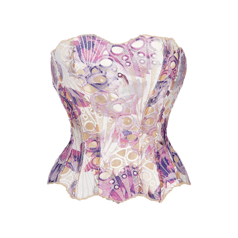 Corset artisanal violet