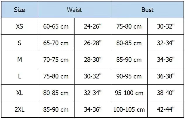 Guide des tailles corset rose