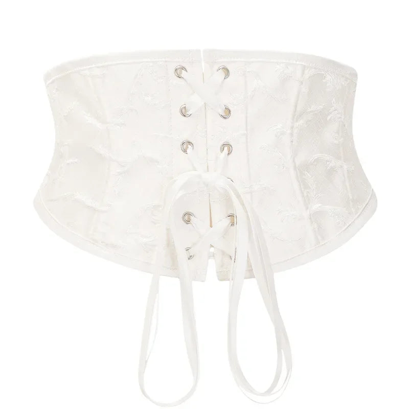 Ceinture corset blanche dos