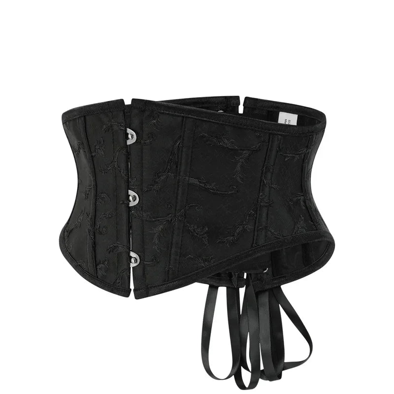 Ceinture corset noire profil