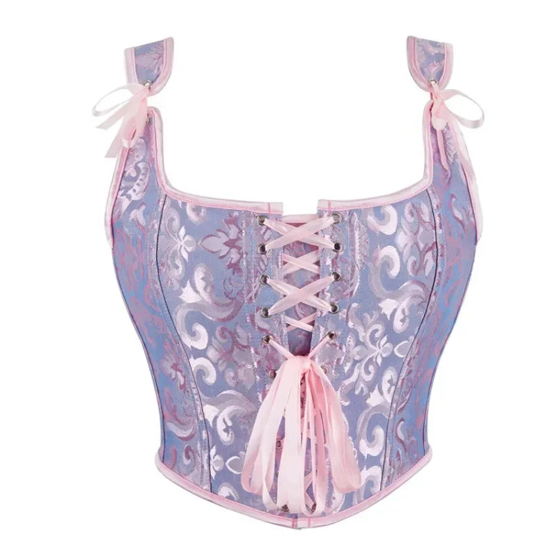 Corset Bridgeton bleu/rose