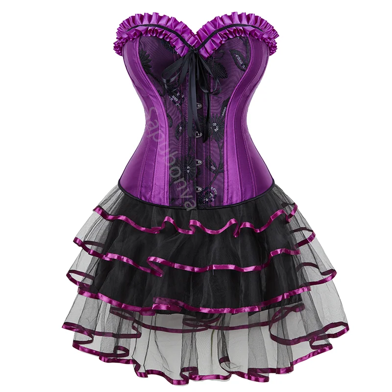 Corset Halloween jupe longue