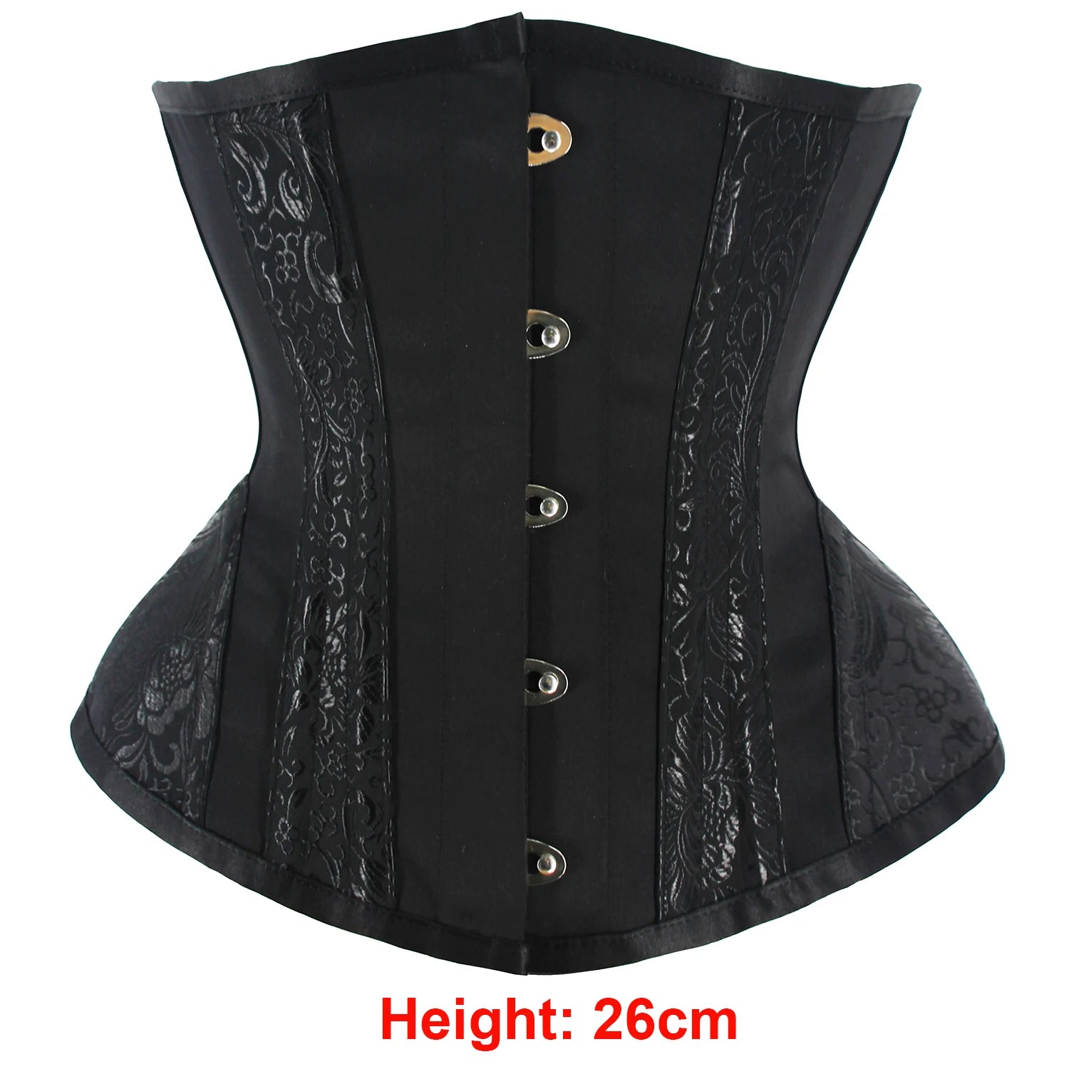 Corset années 30 noir 5 agrafes