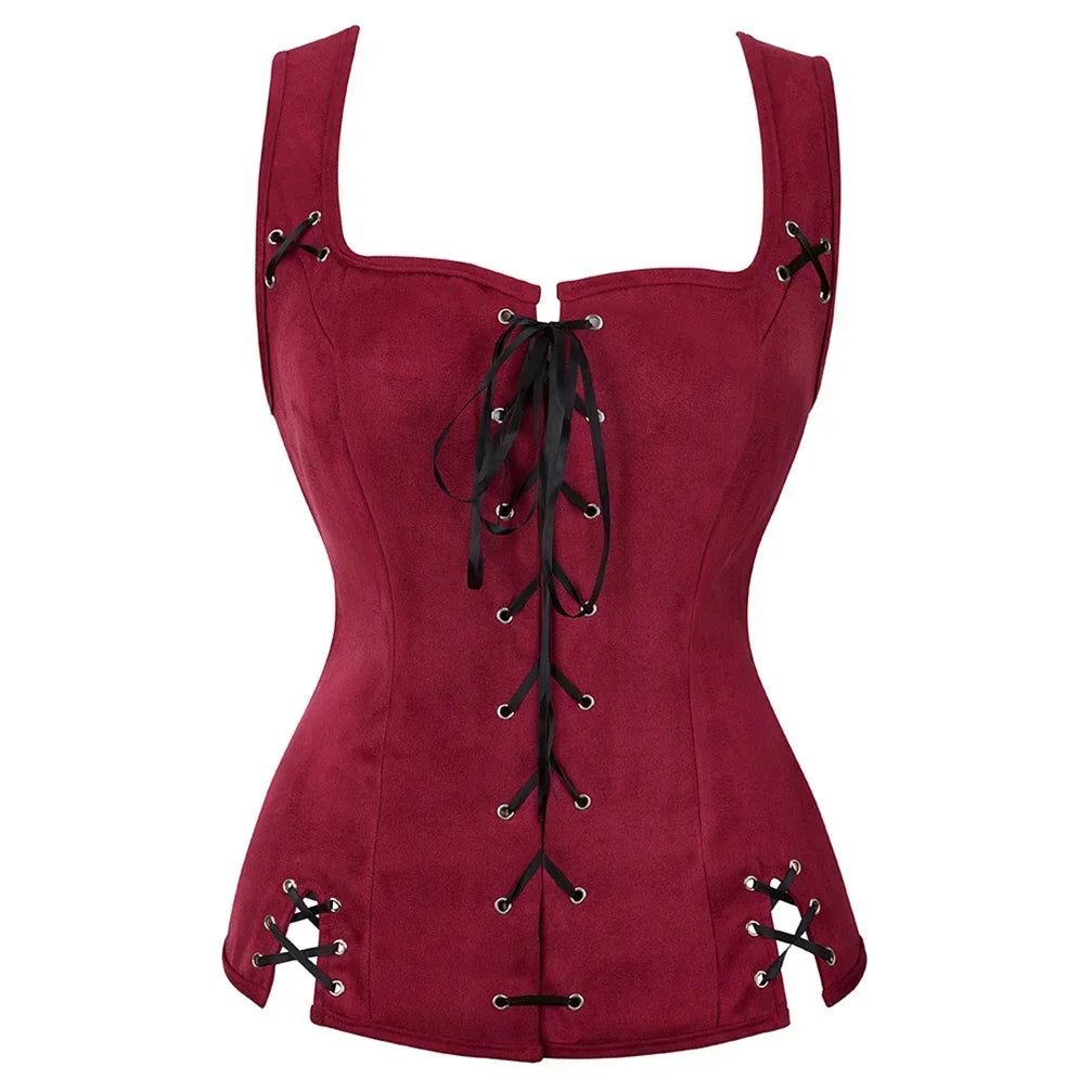 Corset antique rouge