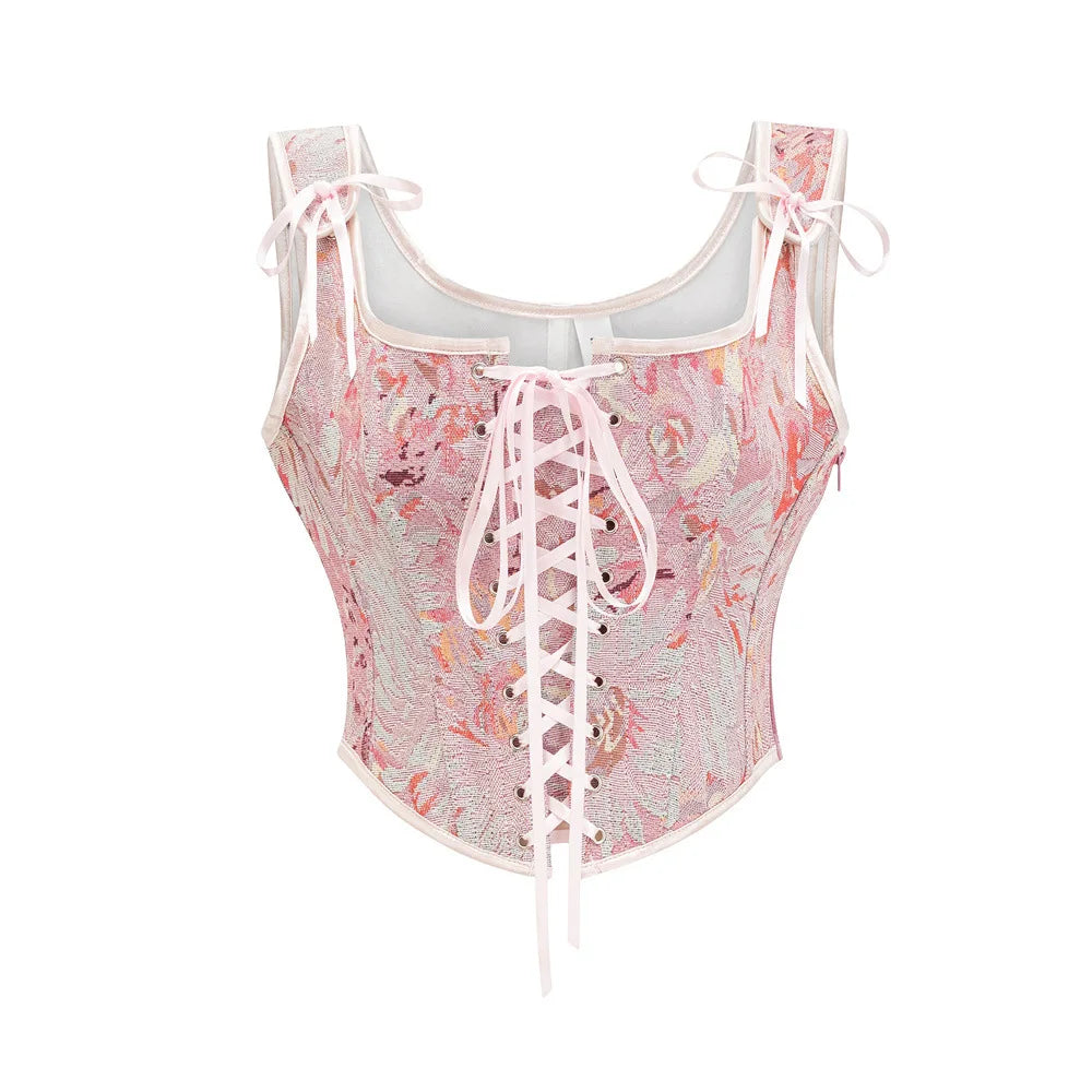 Corset authentique rose