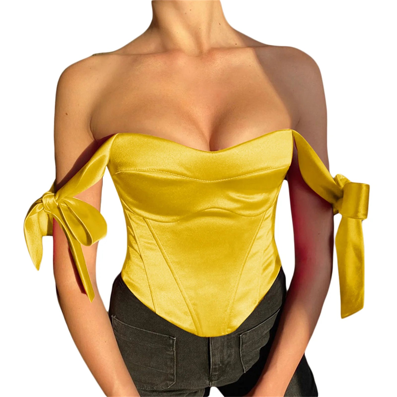 Corset bandeau jaune