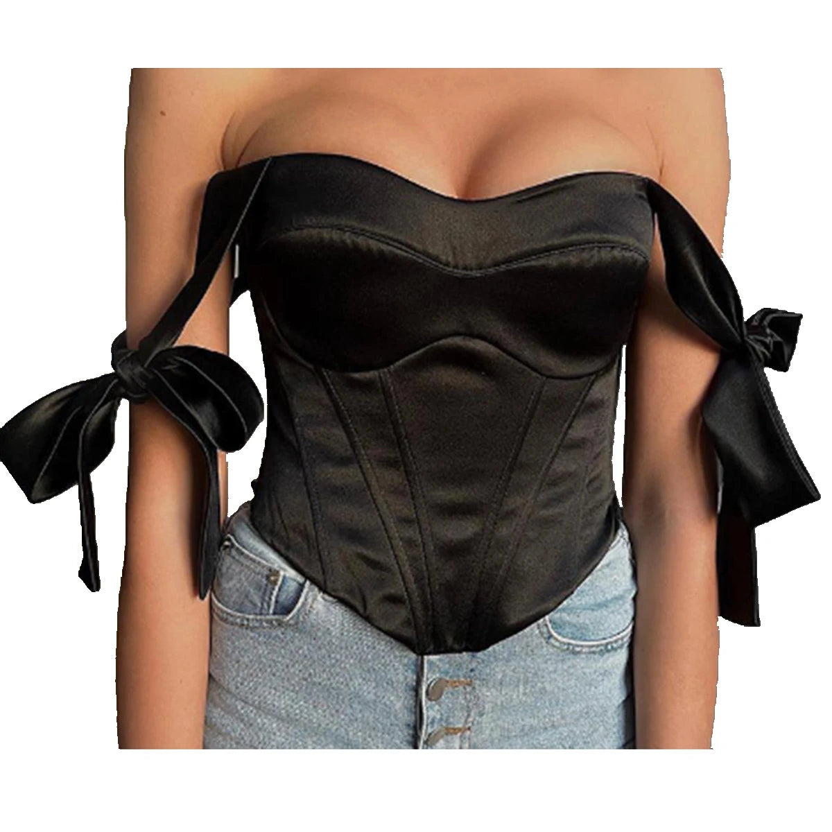 Corset bandeau noir