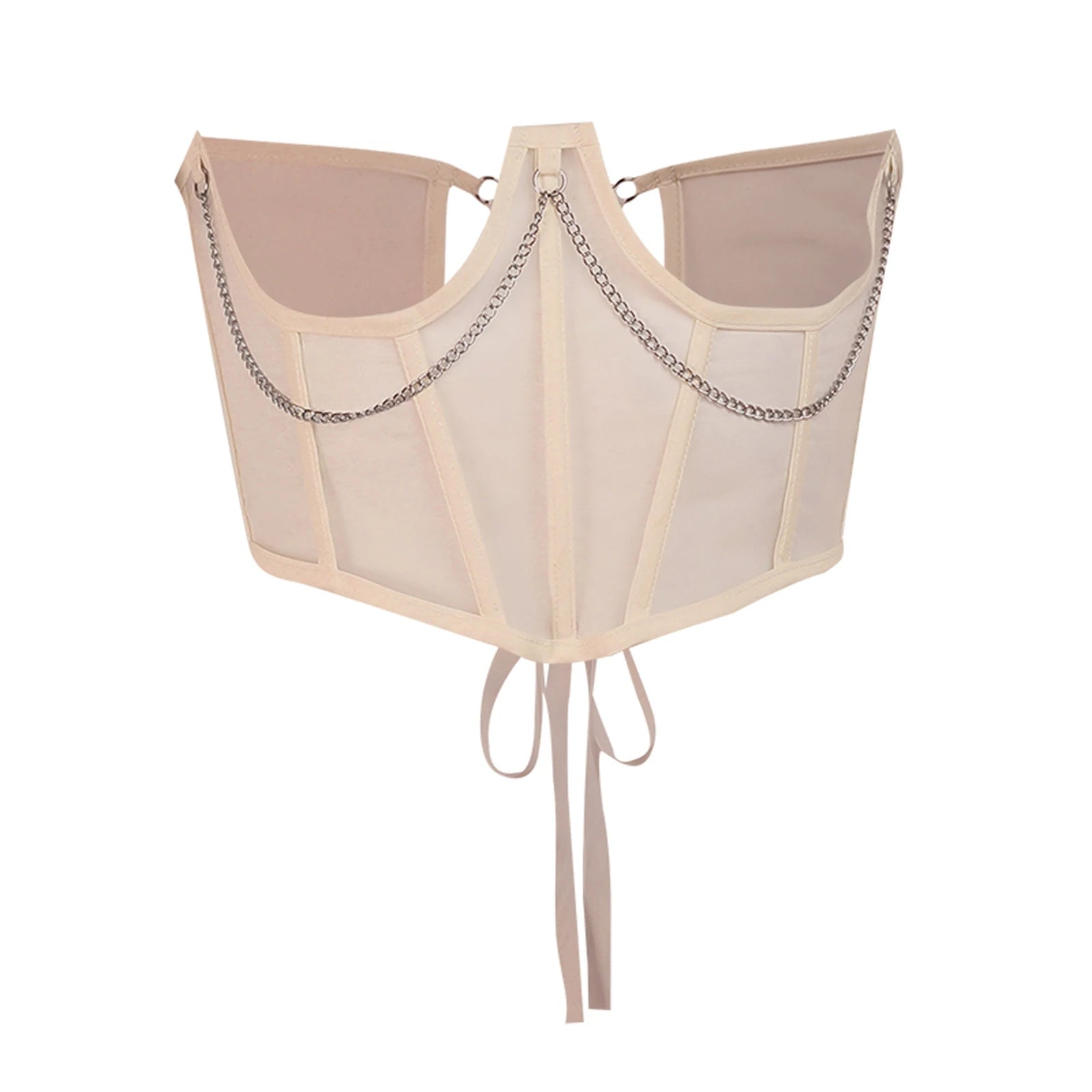Corset beige avec chaîne