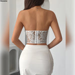 Corset blanc dentelle - Vignette | Les corsets d&#39;Emily
