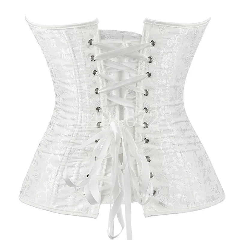 Corset blanc élégant dos