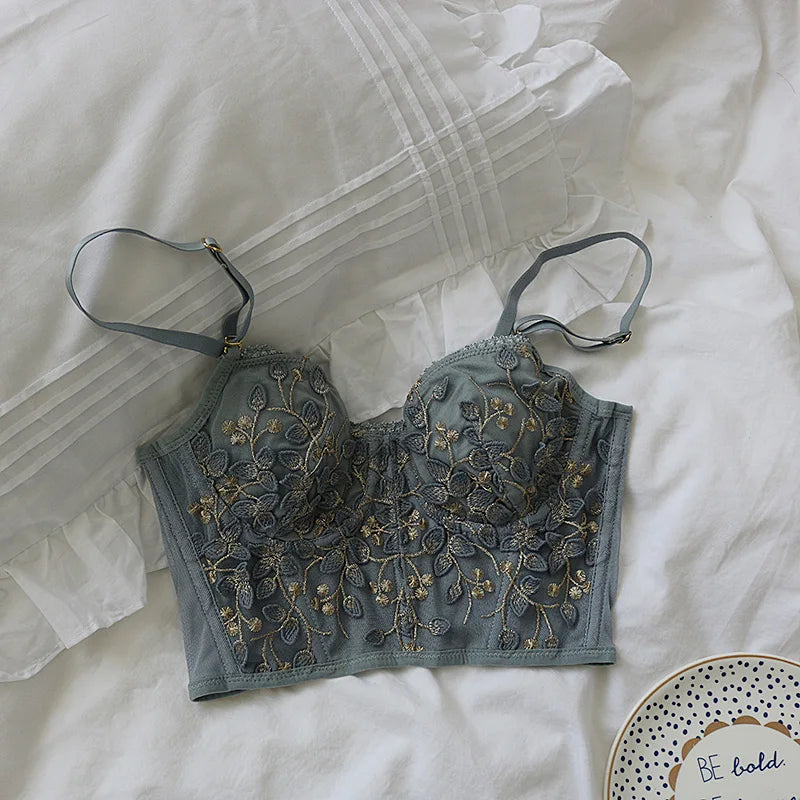 Corset brassière gris
