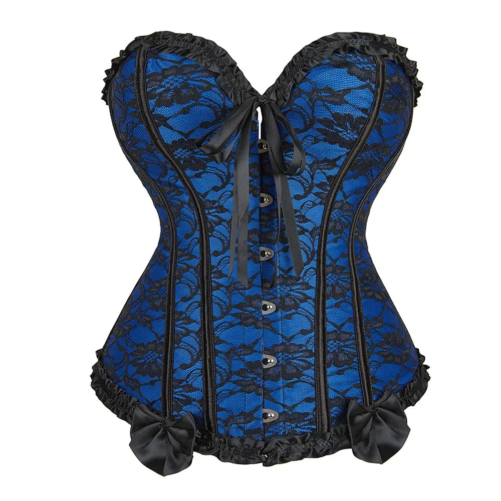 Corset cabaret bleu
