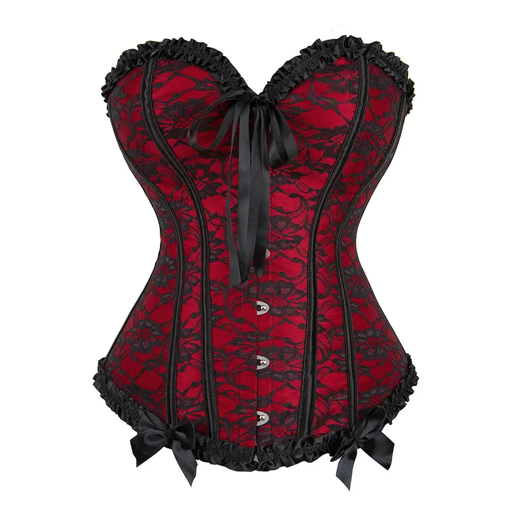 Corset cabaret rouge