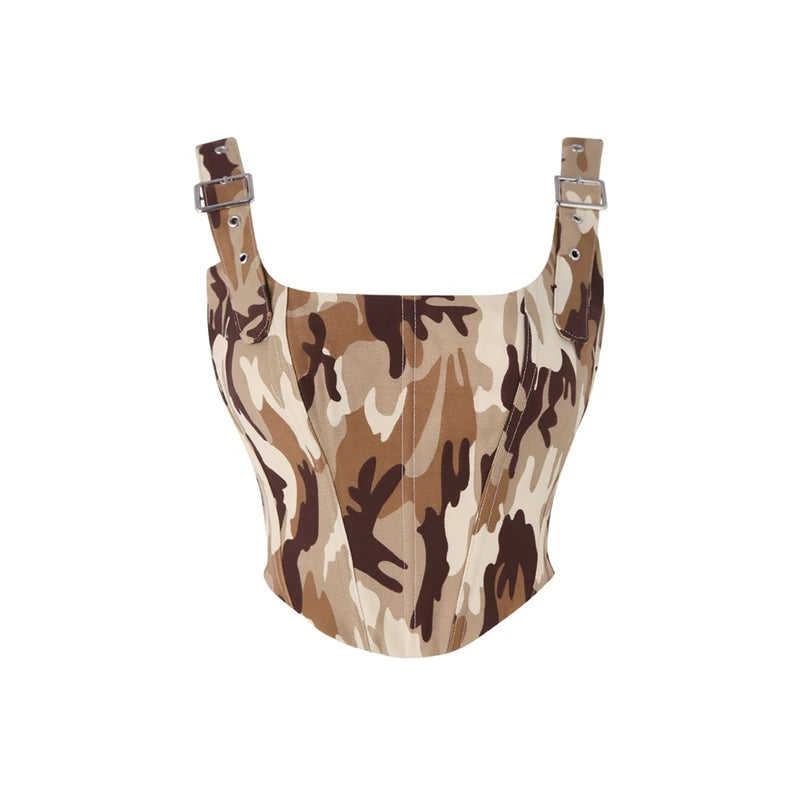 Corset camouflage beige face