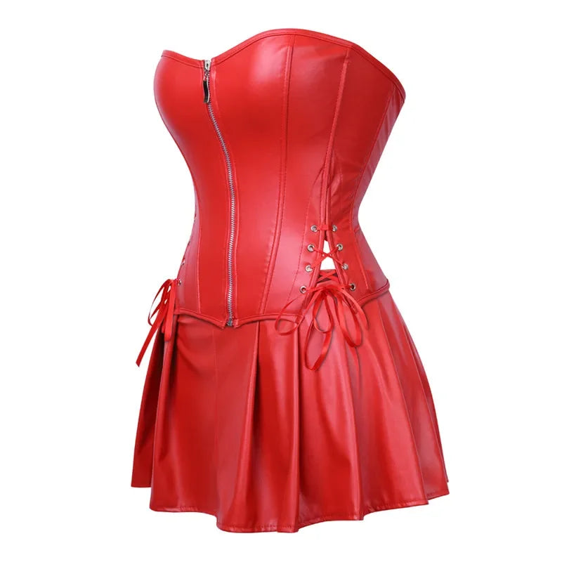 Corset combiné rouge profil