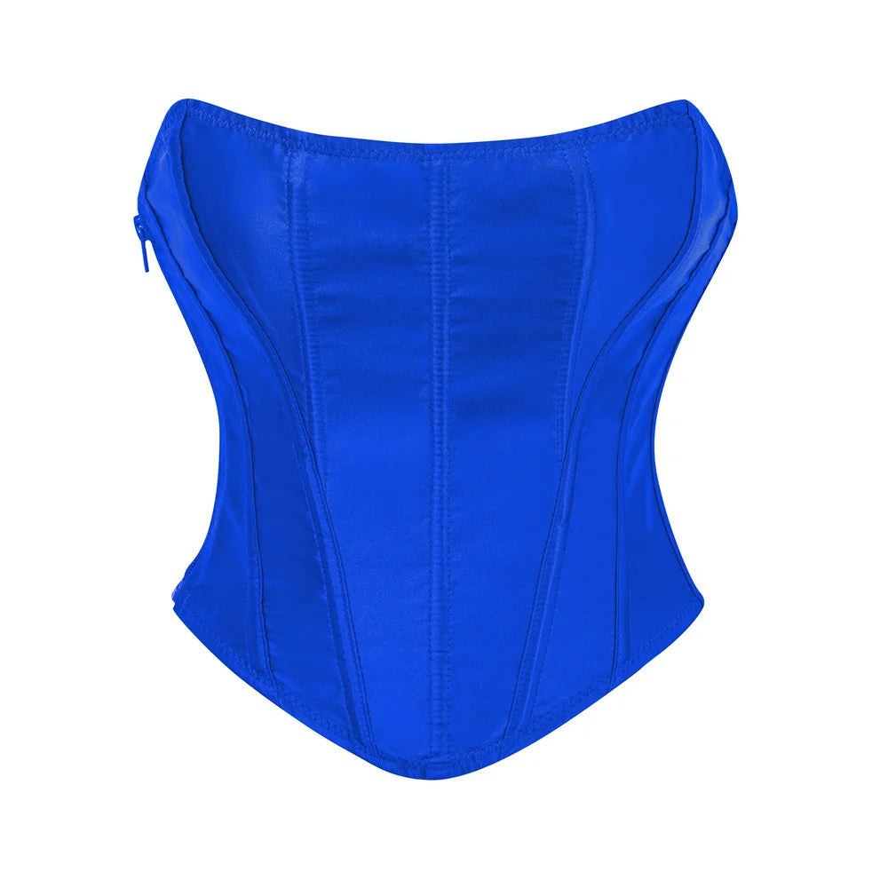 Corset country bleu 