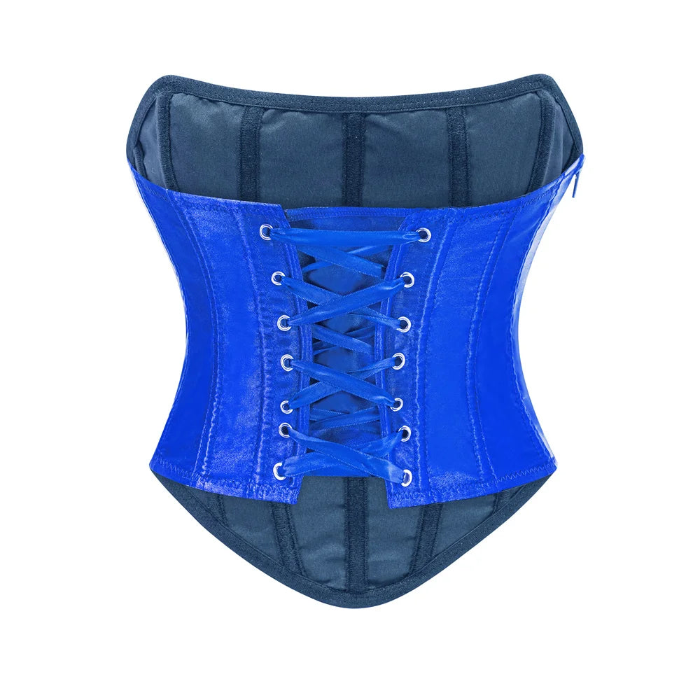 Corset country bleu dos