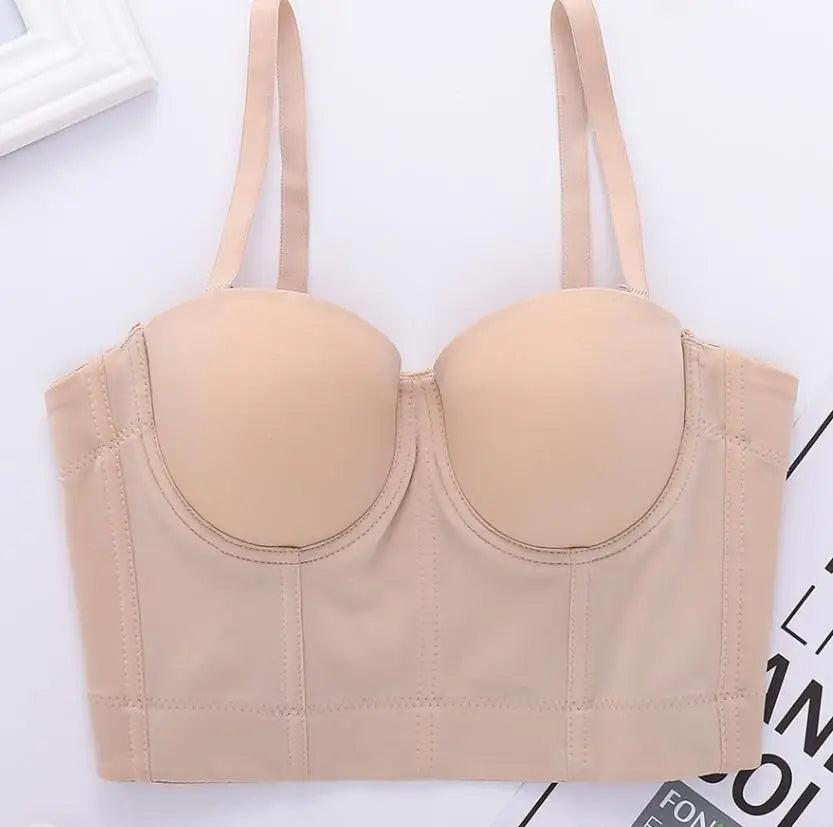 Corset croc top nude