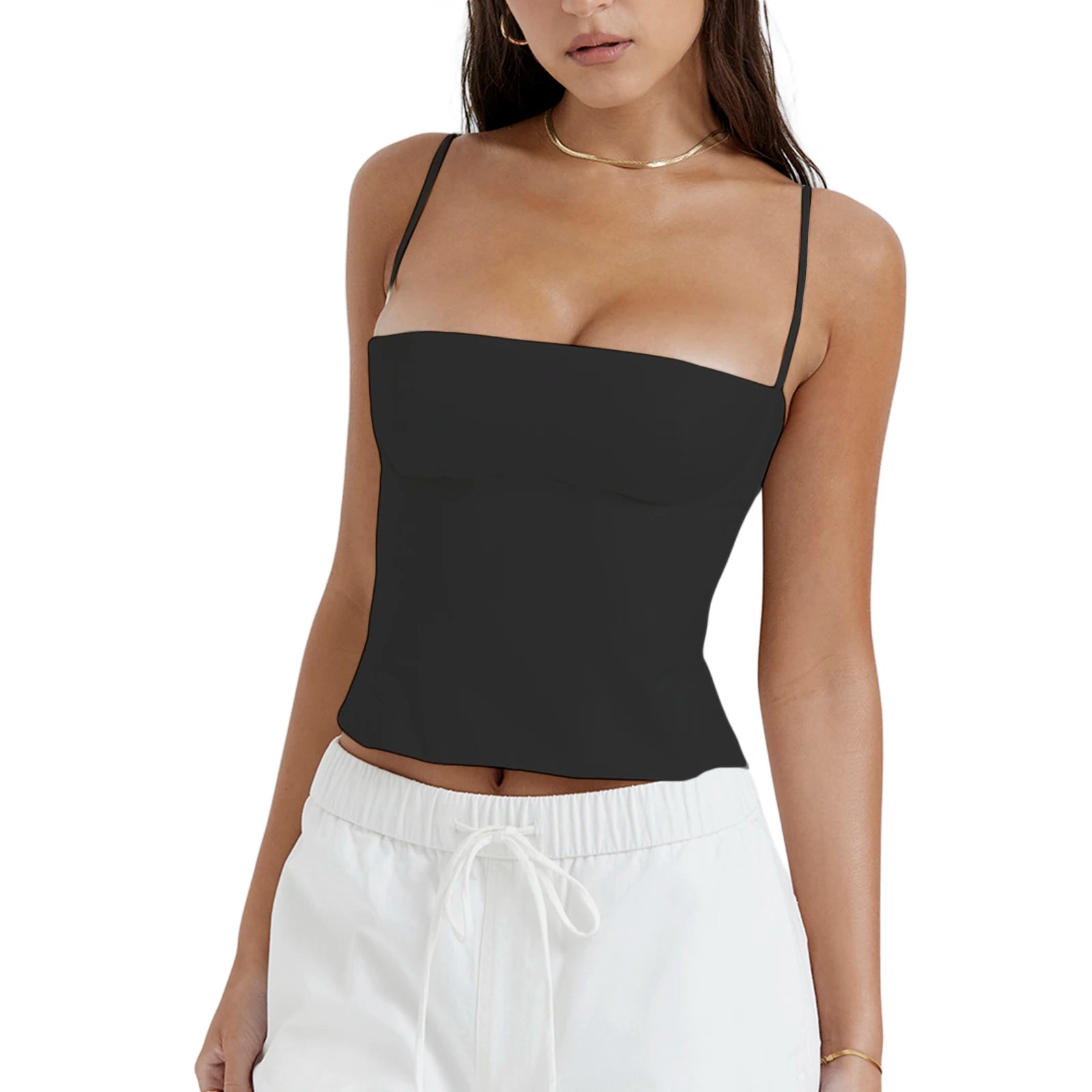 Corset débardeur noir