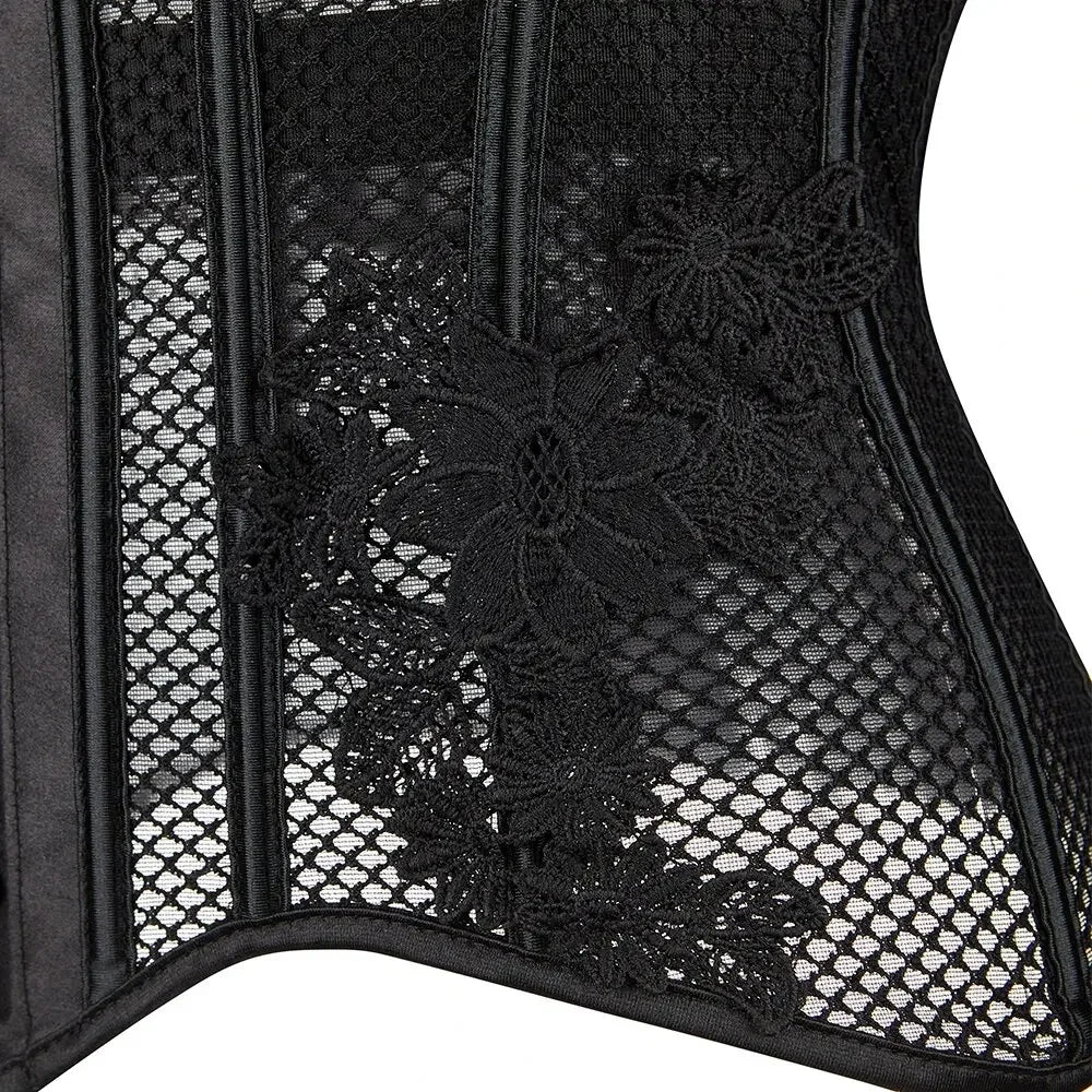 Corset dentelle noir détail 2