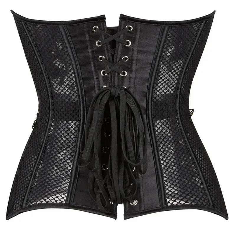 Corset dentelle noir dos