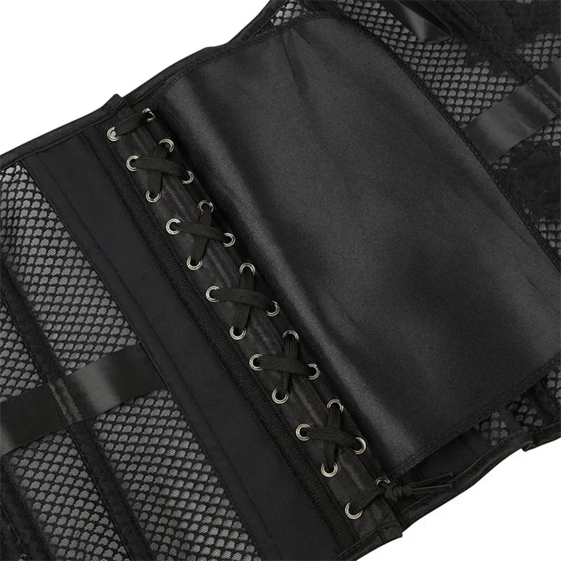 Corset dentelle noir intérieur