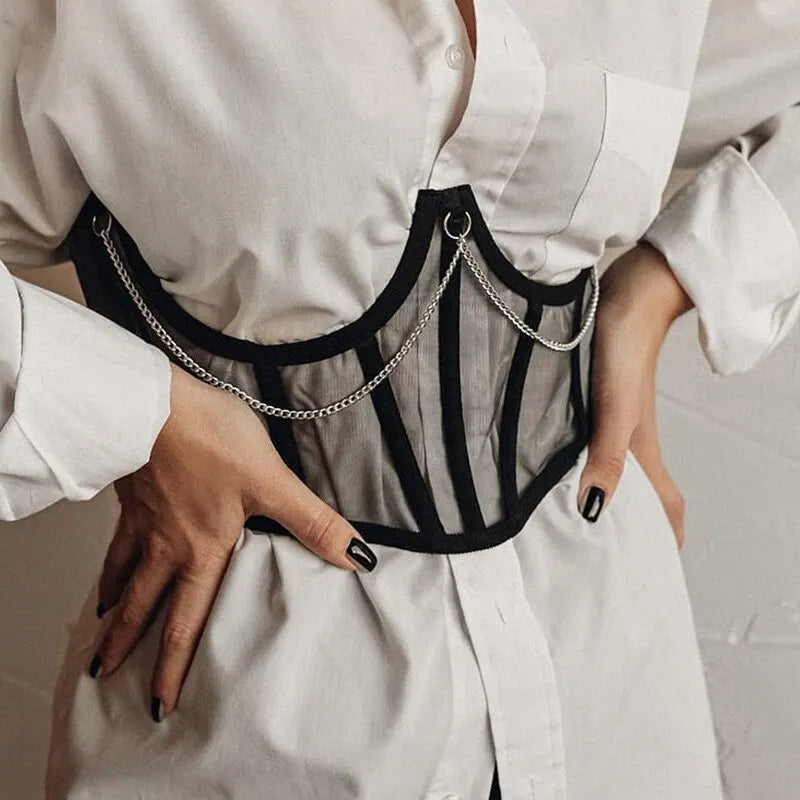 Corset en maille noir