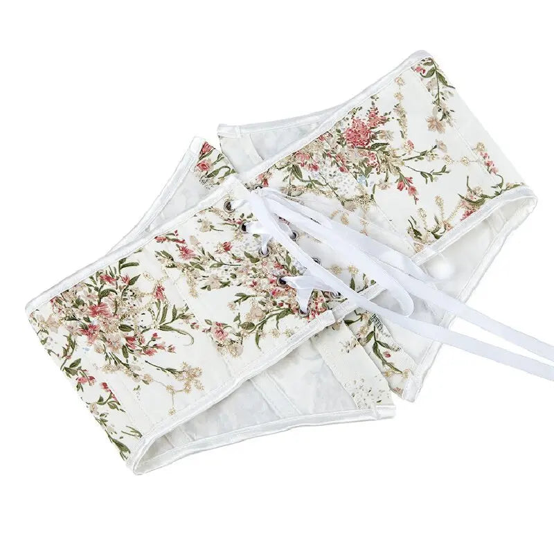Corset fleuri beige pièce