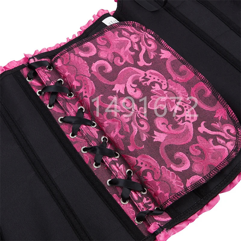 Corset fuchsia intérieur