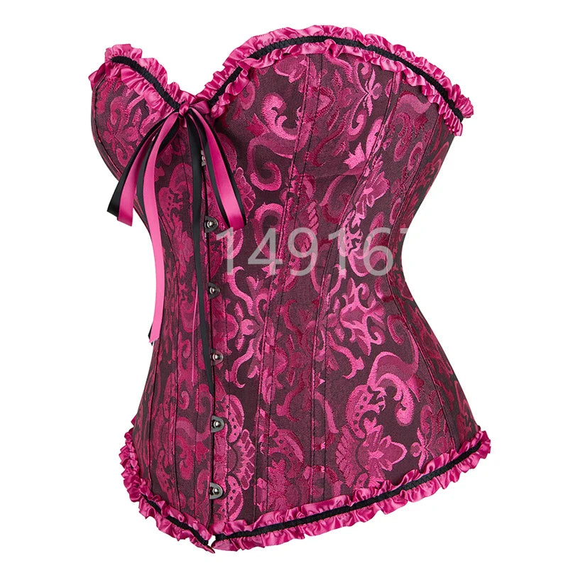 Corset fuchsia profil