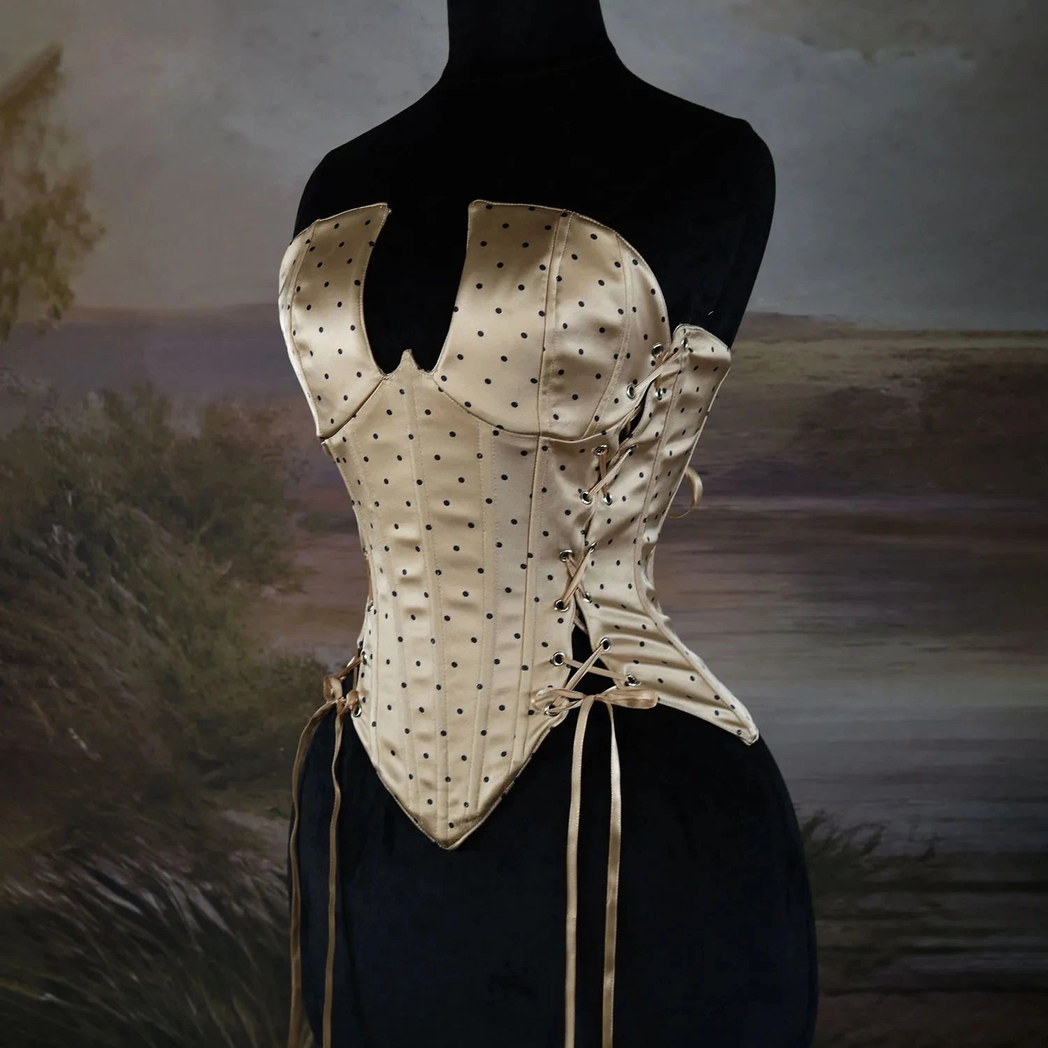Corset glamour beige profil