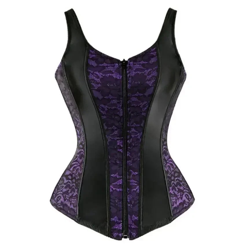Corset grande taille violet