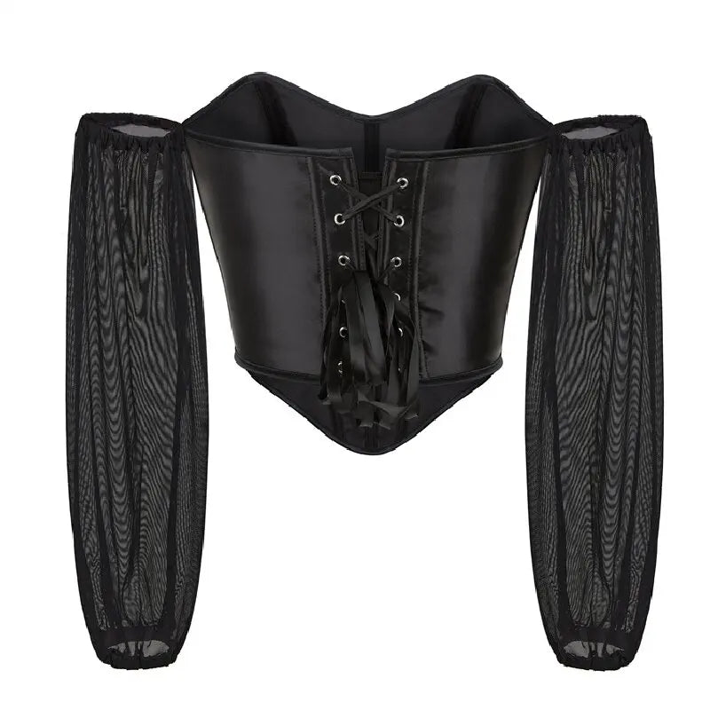Corset manches longues dos