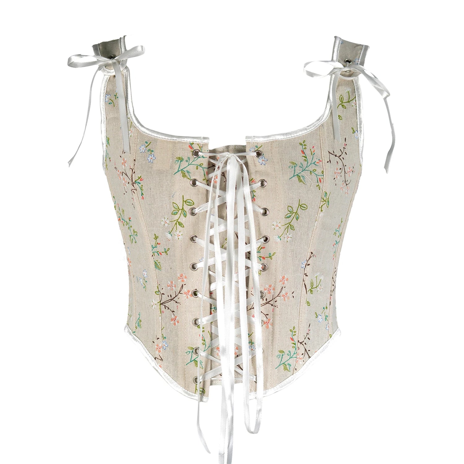 Corset à motifs légers beige