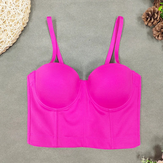 Corset néon rose