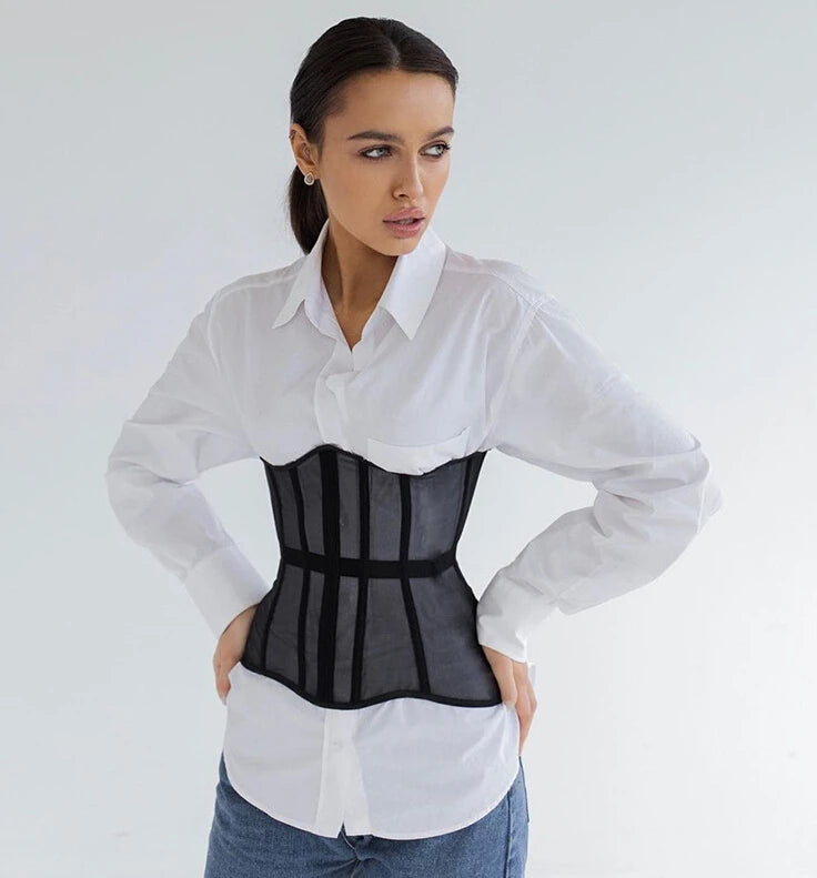 Corset noir long