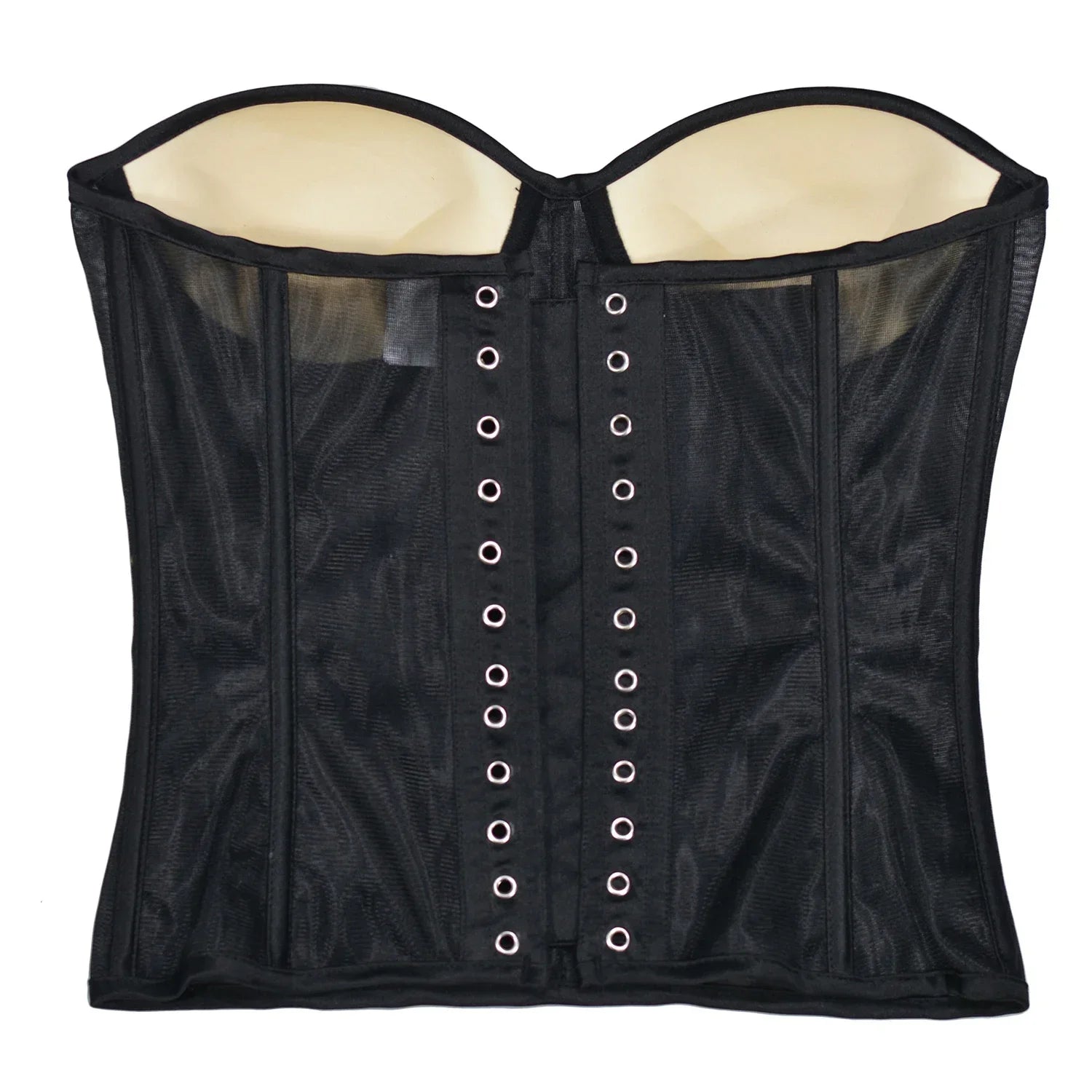 Corset noir transparent dos