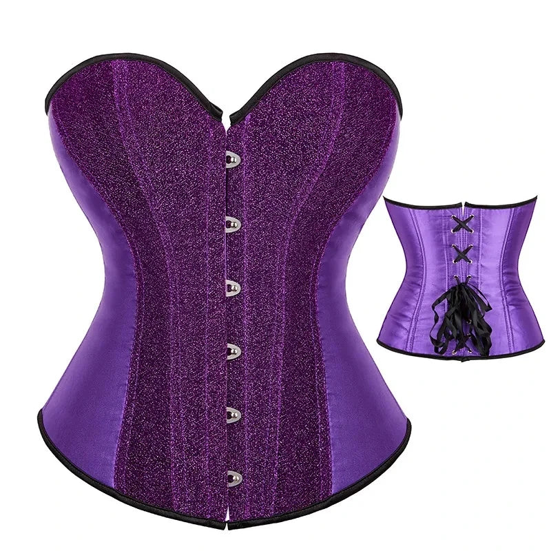 Corset pigeonnant violet