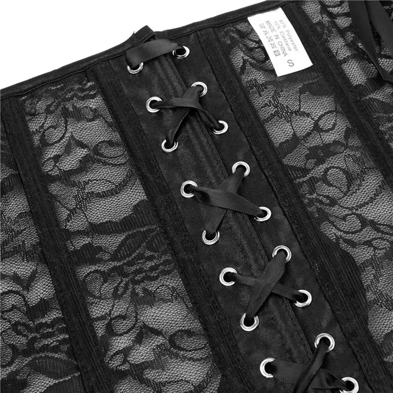 Corset porte-jarretelles lacets