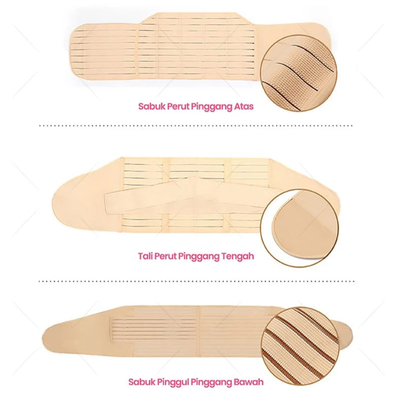 Corset post-partum détails 3 bandes superposables