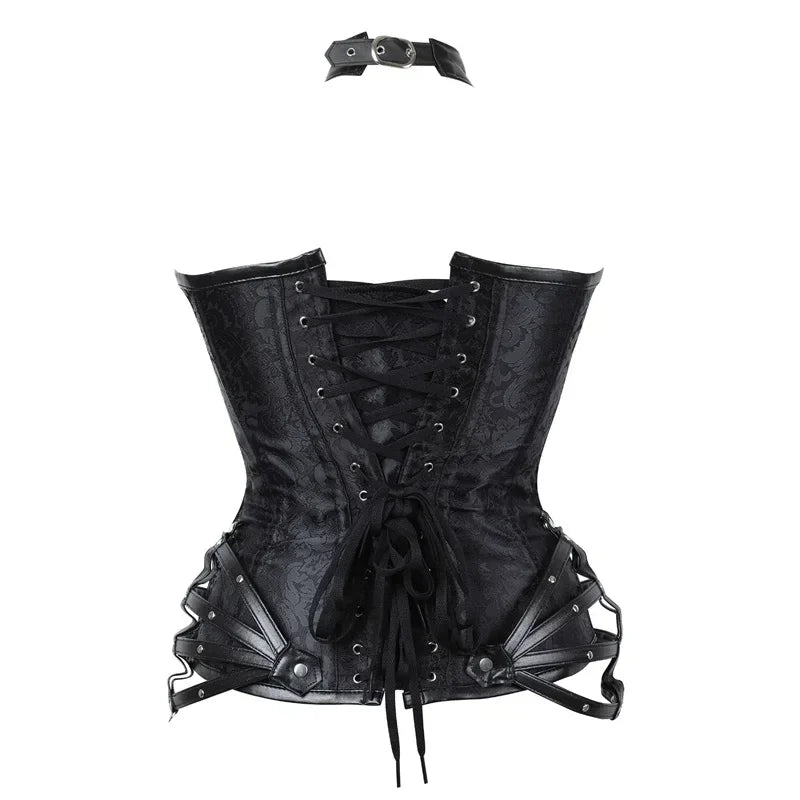 Corset rave noir dos