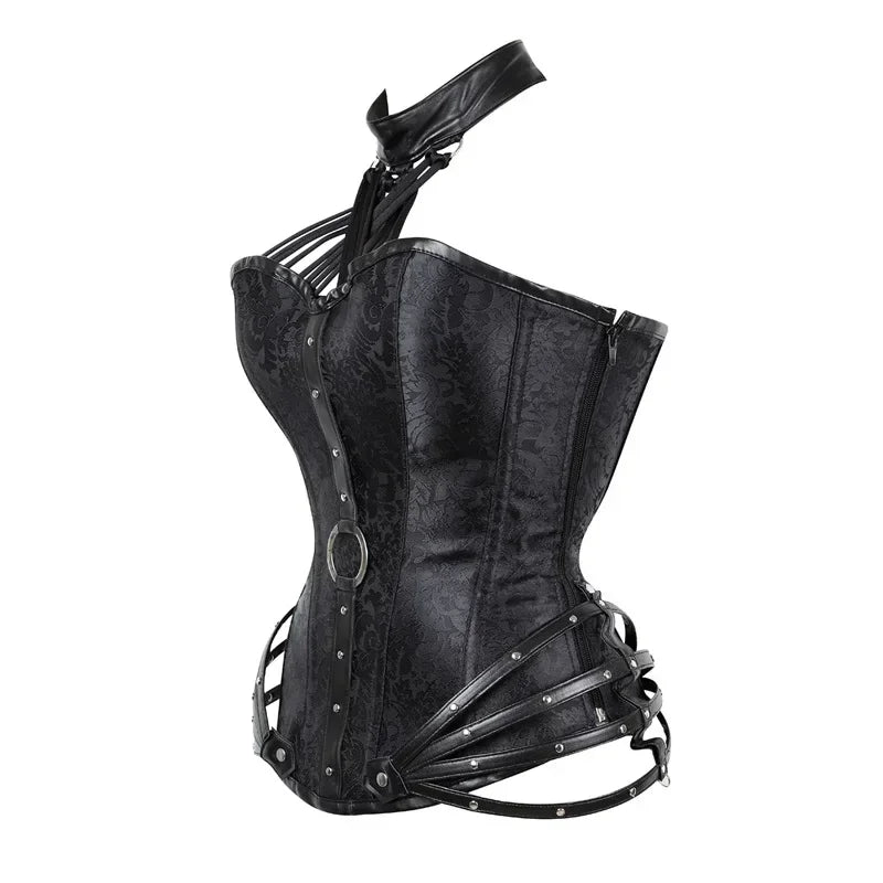 Corset rave noir profil