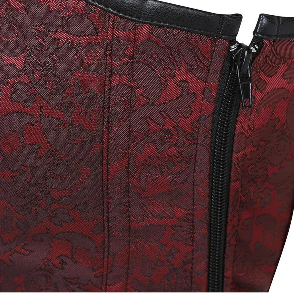 Corset rave rouge détails