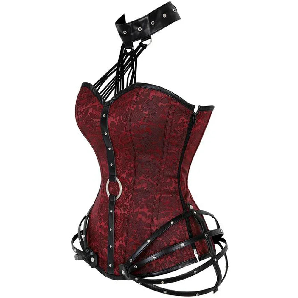 Corset rave rouge profil