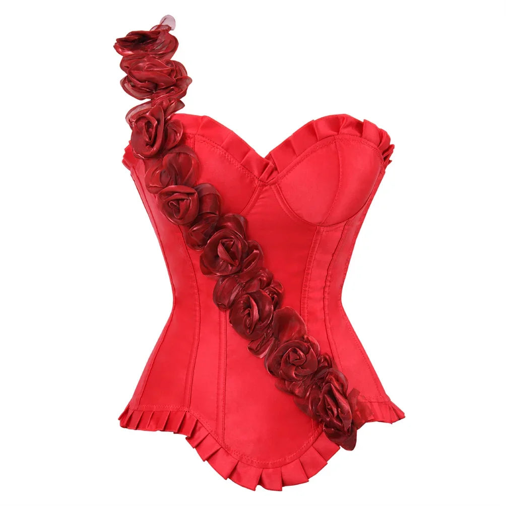 Corset romantique rouge