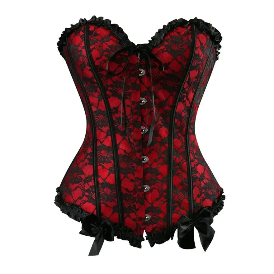 Corset rouge avec dentelle