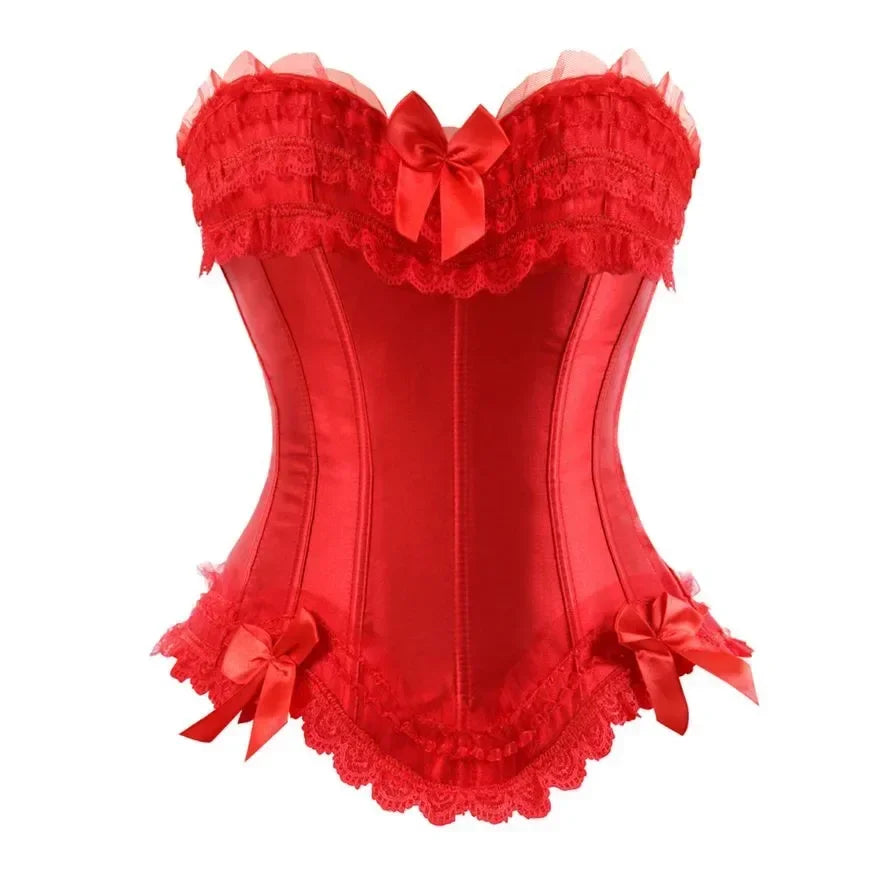 Corset rouge mariage