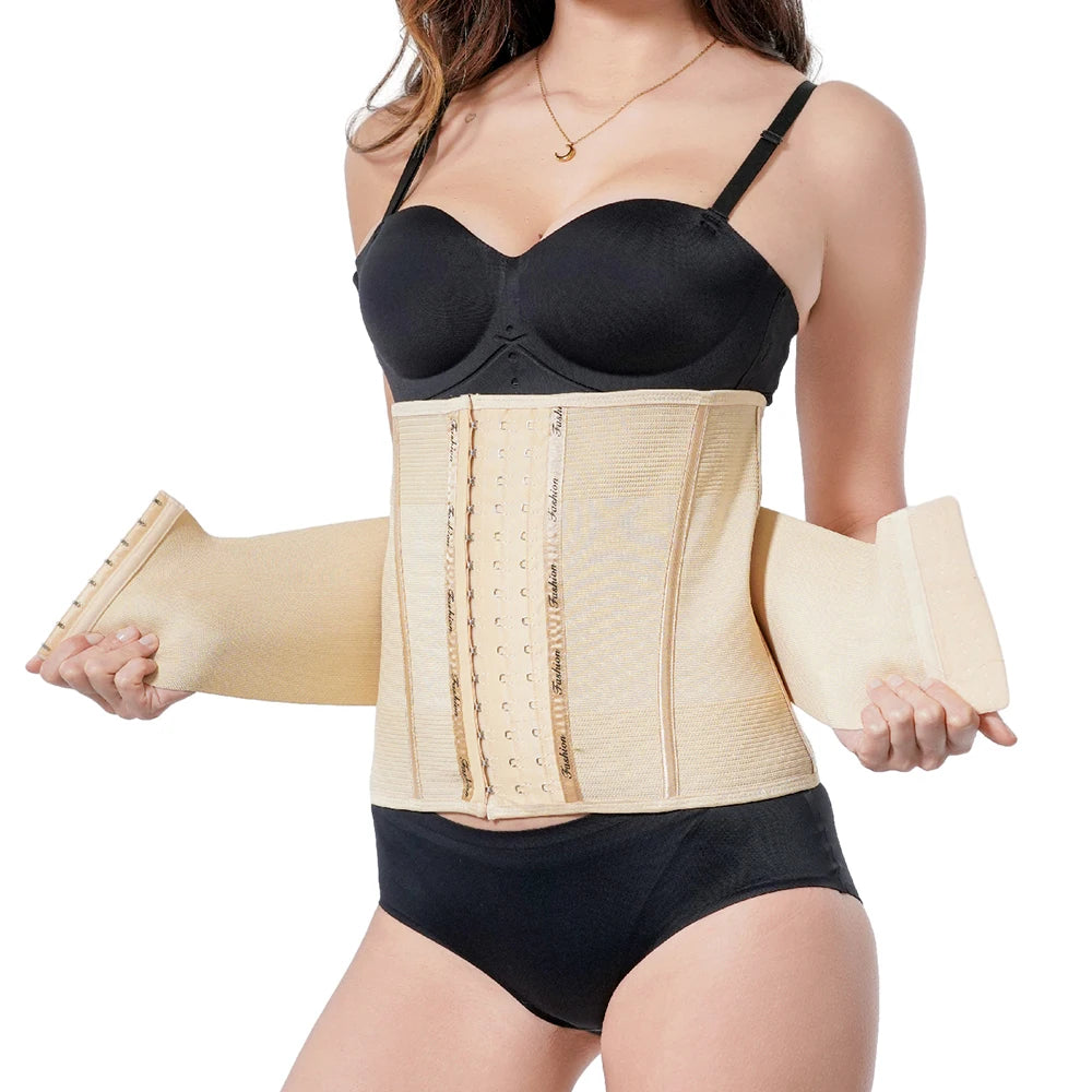 Corset serre taille beige ouvert