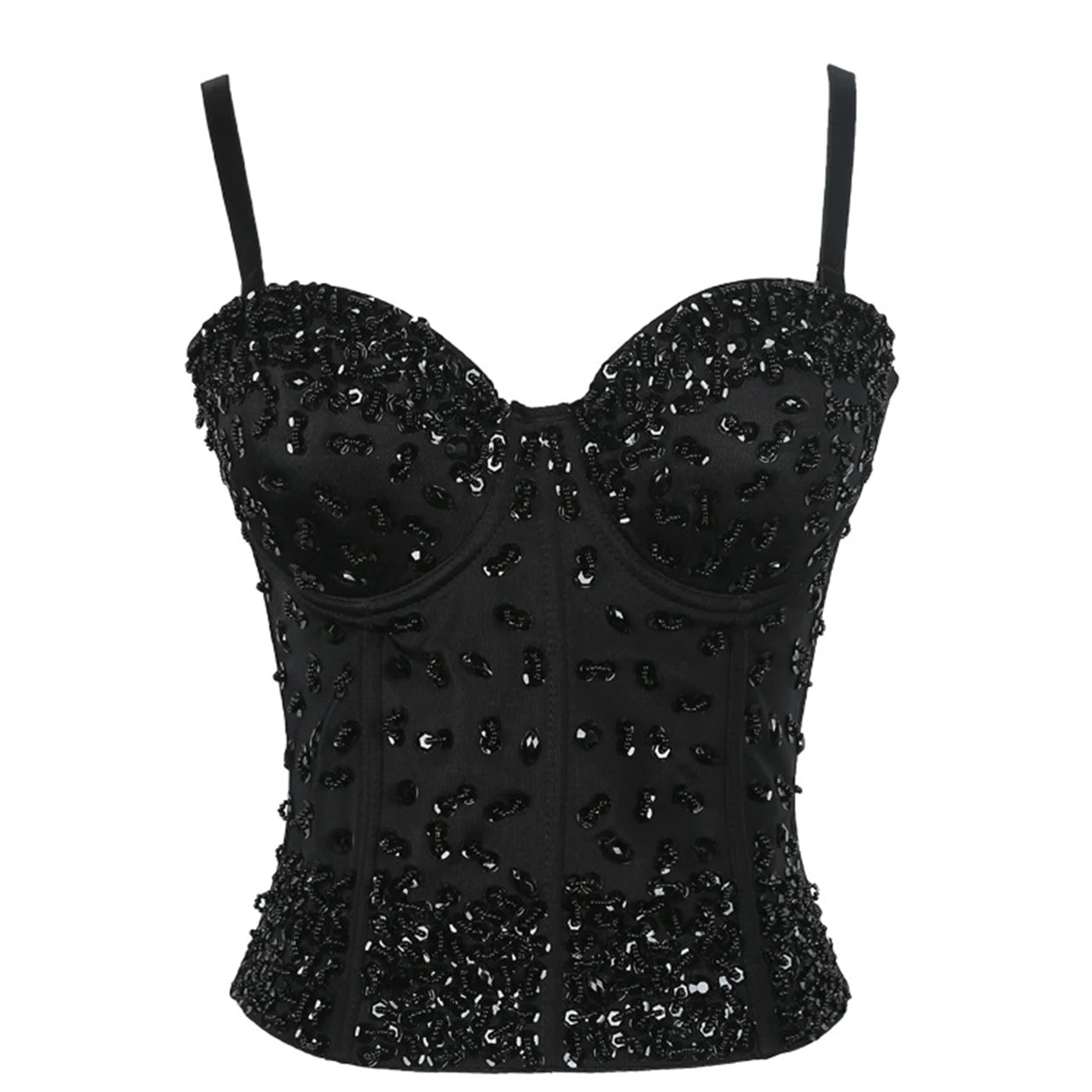Corset à strass noir