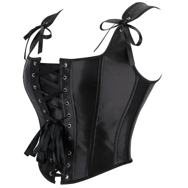 Corset traditionnel noir profil